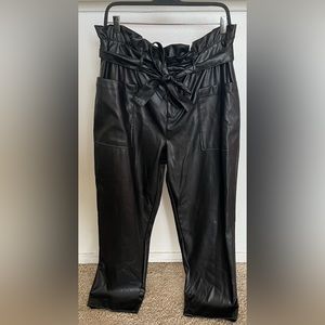 Who What Wear straight leg faux leather pant